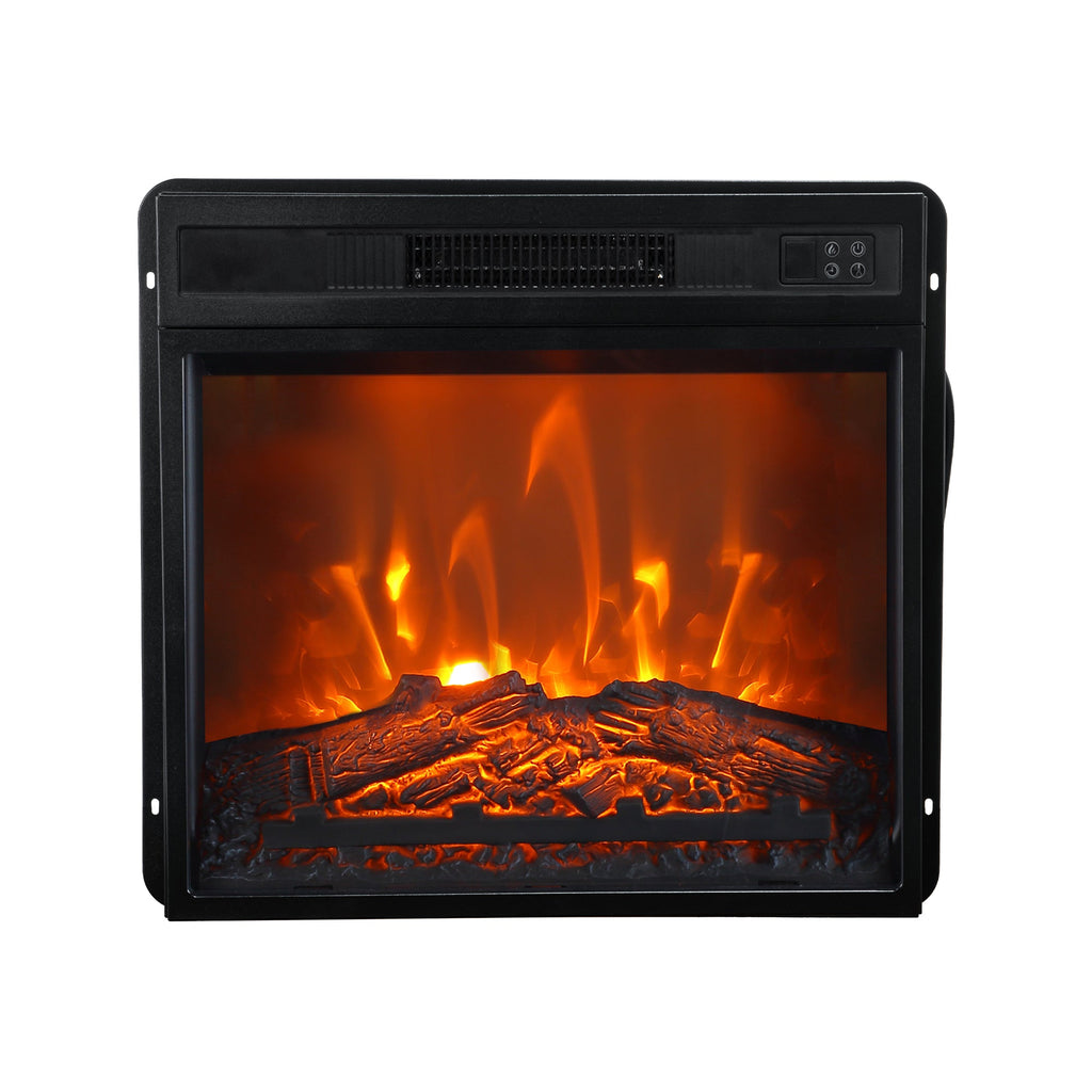 18" Modern Black Insert Electric Fireplace