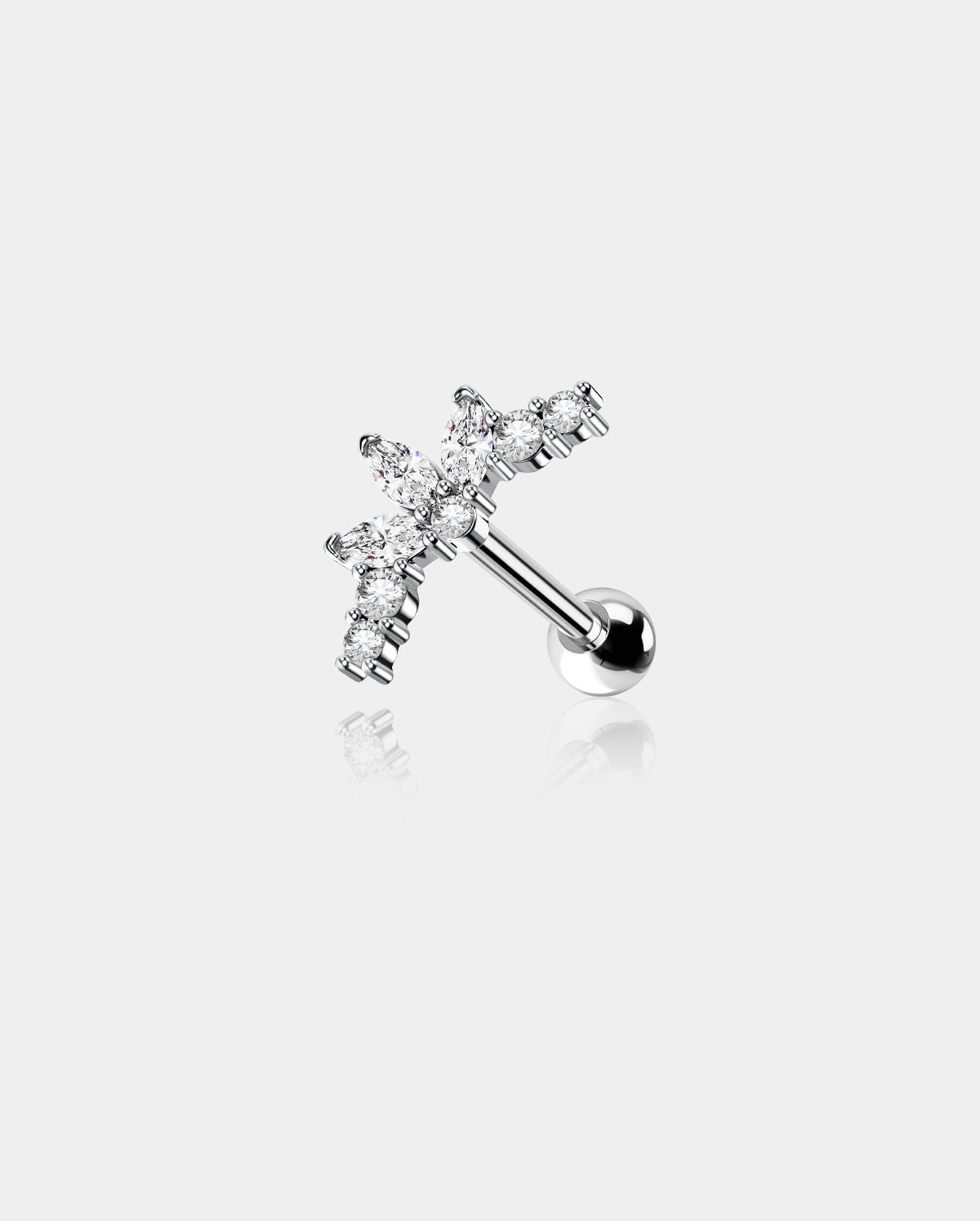 CZ Cartilage Stud Helix Earring