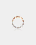 16G 14K Rose Gold CZ Segment Septum Ring