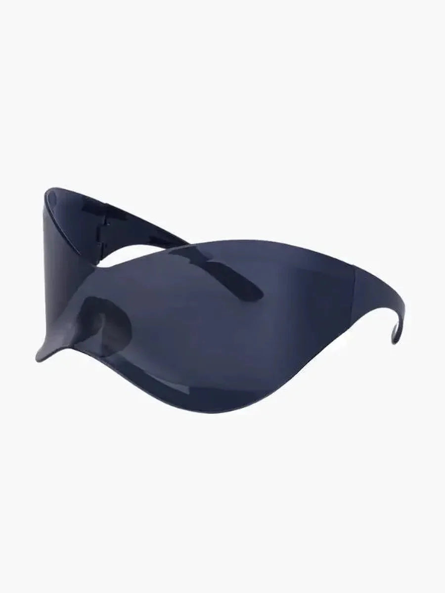 'Glider' Streamlined futuristic oversized sunglasses