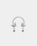 Shiny Butterfly Dangle Horseshoe Septum Ring