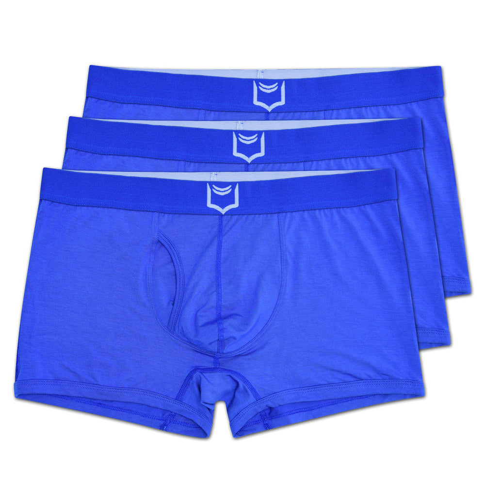 Mens supportive underwear featuring dual pouch support