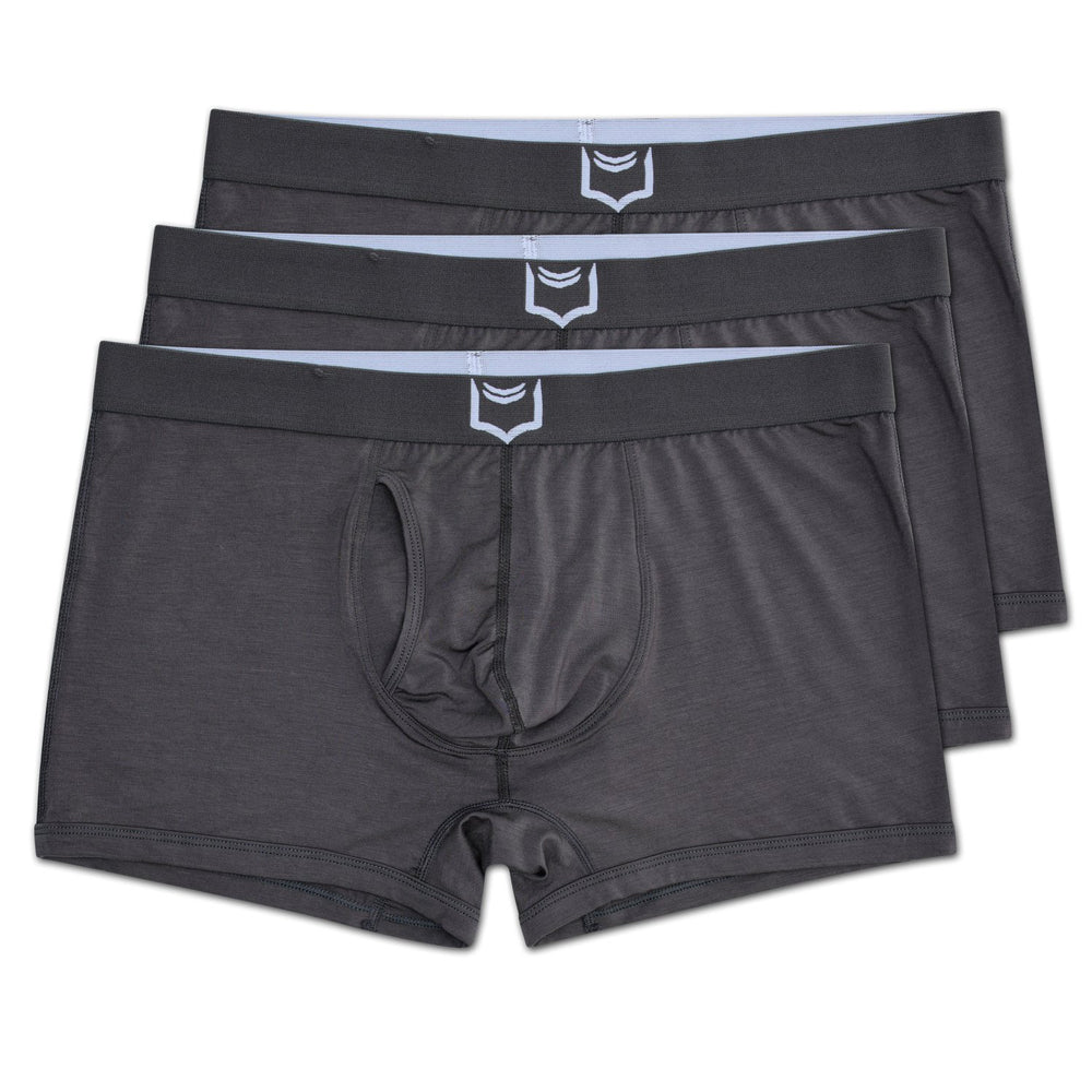 Mens supportive underwear featuring dual pouch support