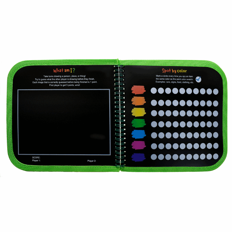 NEW! Daily Doodler Reusable Activity Book-Games on the Go, Includes 4 Wonder Stix