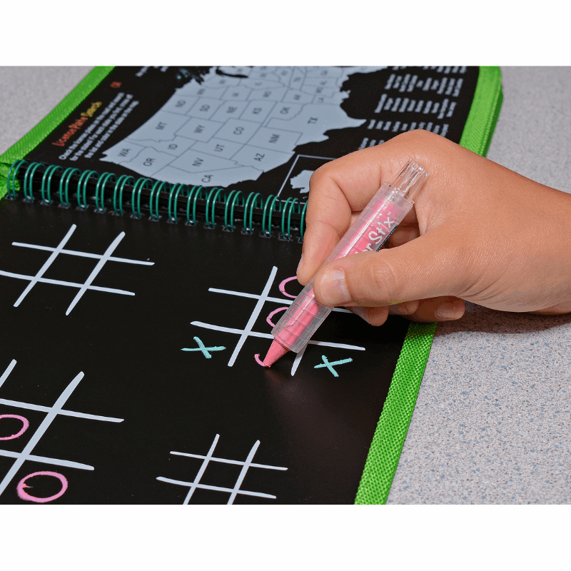 NEW! Daily Doodler Reusable Activity Book-Games on the Go, Includes 4 Wonder Stix