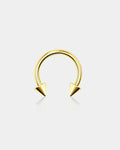 14k Gold Spike Horseshoe Septum Ring