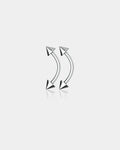 14G 2PCS Spike Internally Threaded Titanium Eyebrow Ring