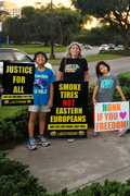Smoke Tires not Europeans - Profits for Protests Adult Sign (24" x 36")