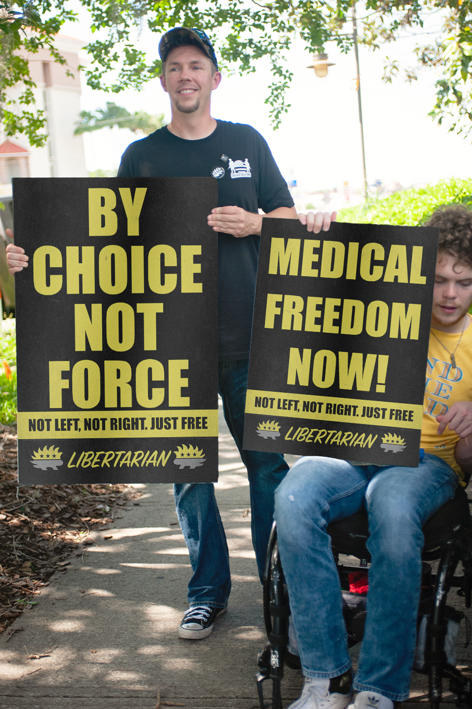 By Choice Not Force - Profits for Protests Adult Sign (24" x 36")