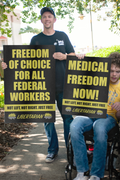 Freedom to Choose for Federal Employees - Profits for Protests Adult Sign (24" x 36")