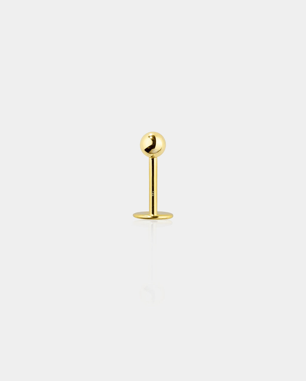 14K Gold Ball Lip Stud