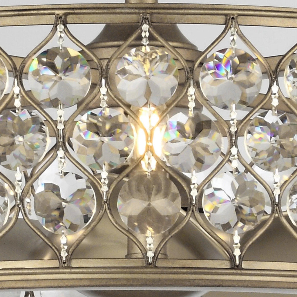 25" Modern Downrod Mount Crystal Fandelier with Lighting and Remote Control