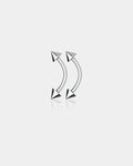 18G 2PCS Spike Internally Threaded Titanium Eyebrow Rings