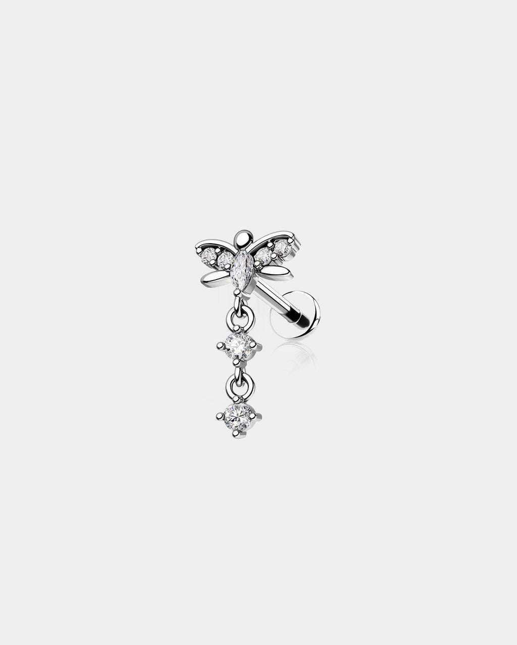 Dragonfly Dangle Internally Threaded Helix Stud