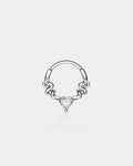 CZ Snake and Heart Segment Septum Ring