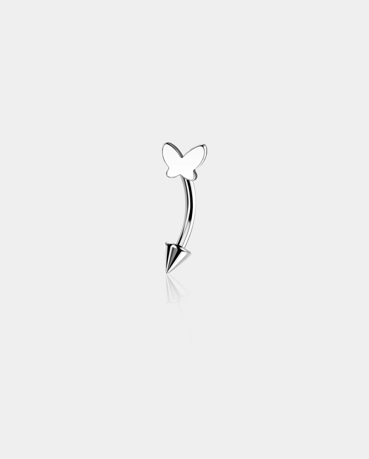 Butterfly Internally Threaded Titanium Eyebrow Ring