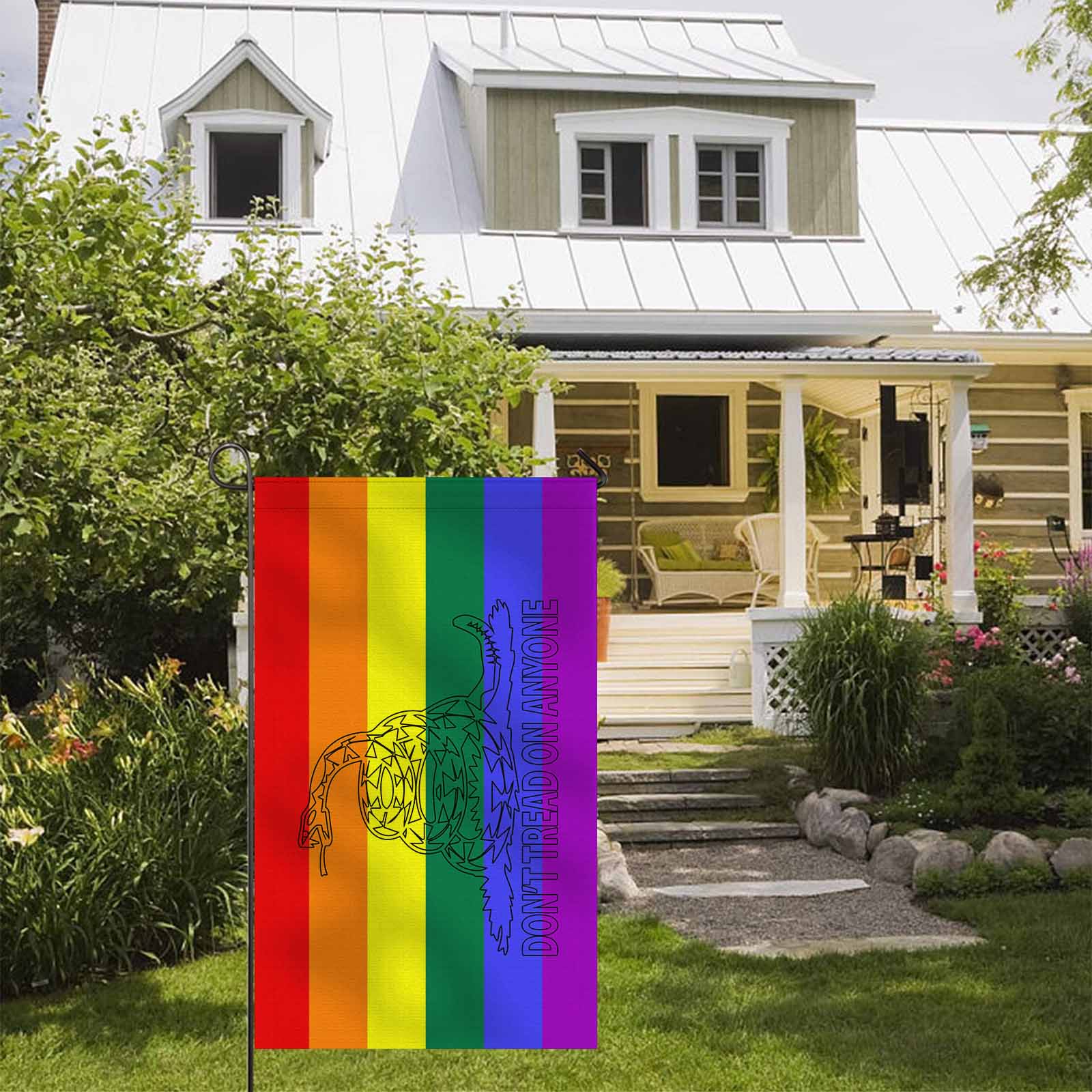 Don't Tread Snake - LGBT -  Two Sided Flag
