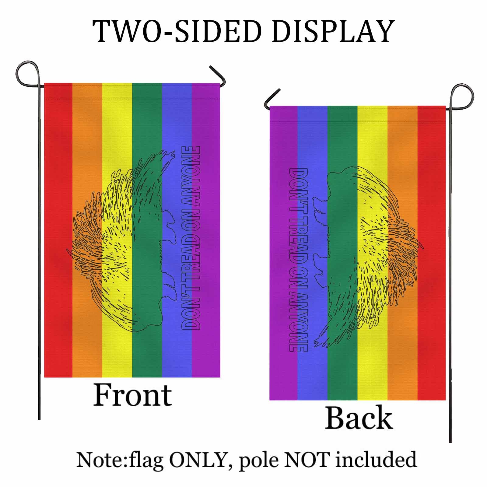 Don't Tread Porcupine -LGBT Two Sided Flag