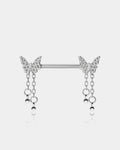 2PCS Butterfly Dangle Nipple Barbells