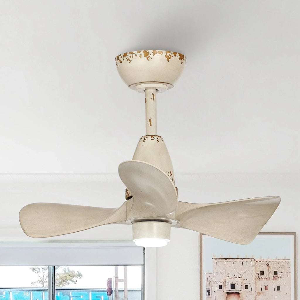 28" Kwang Farmhouse DC Motor Downrod Mount Reversible Ceiling Fan with LED Lighting and Remote Control