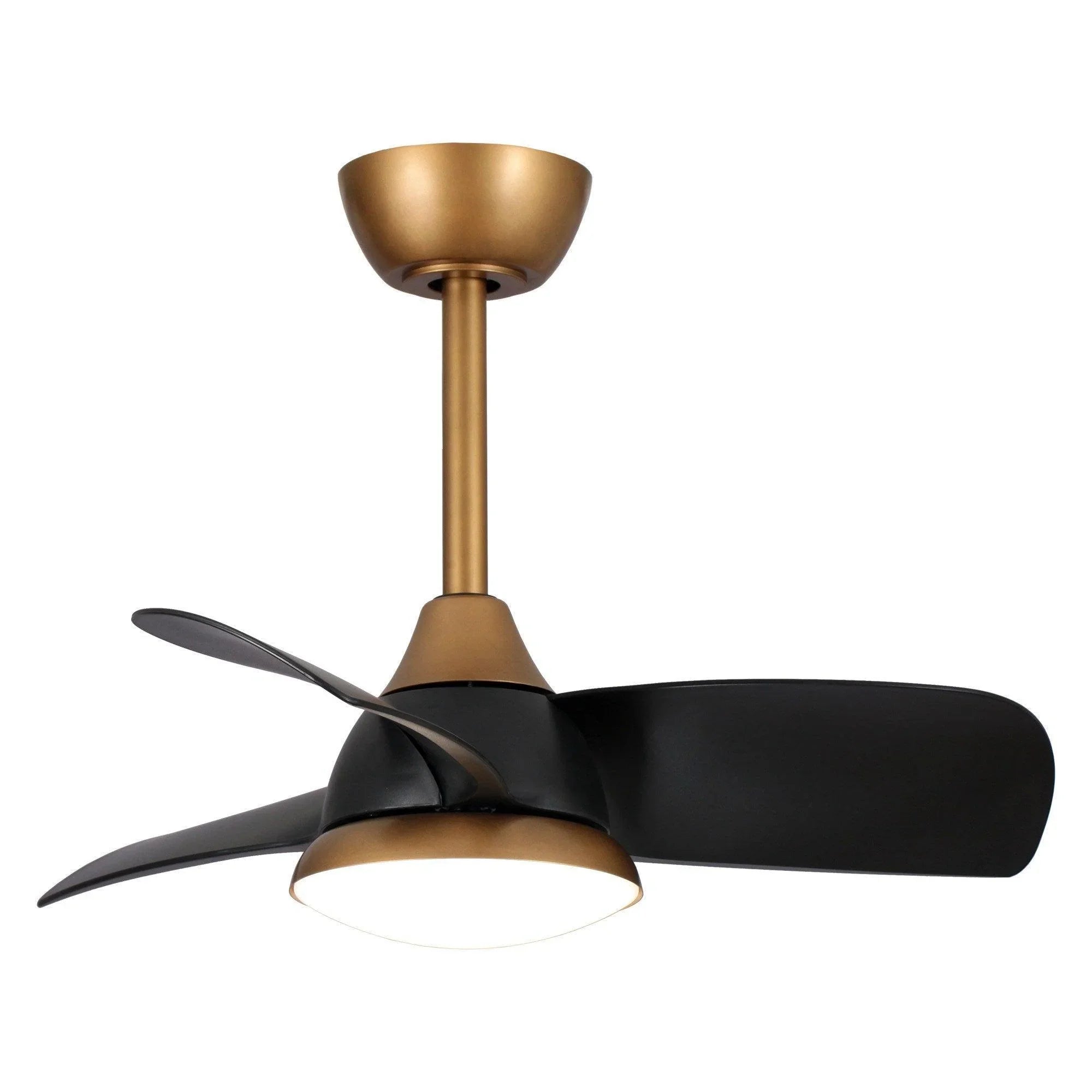 28" Modern DC Motor Downrod Mount Reversible Ceiling Fan with LED Lighting and Remote Control