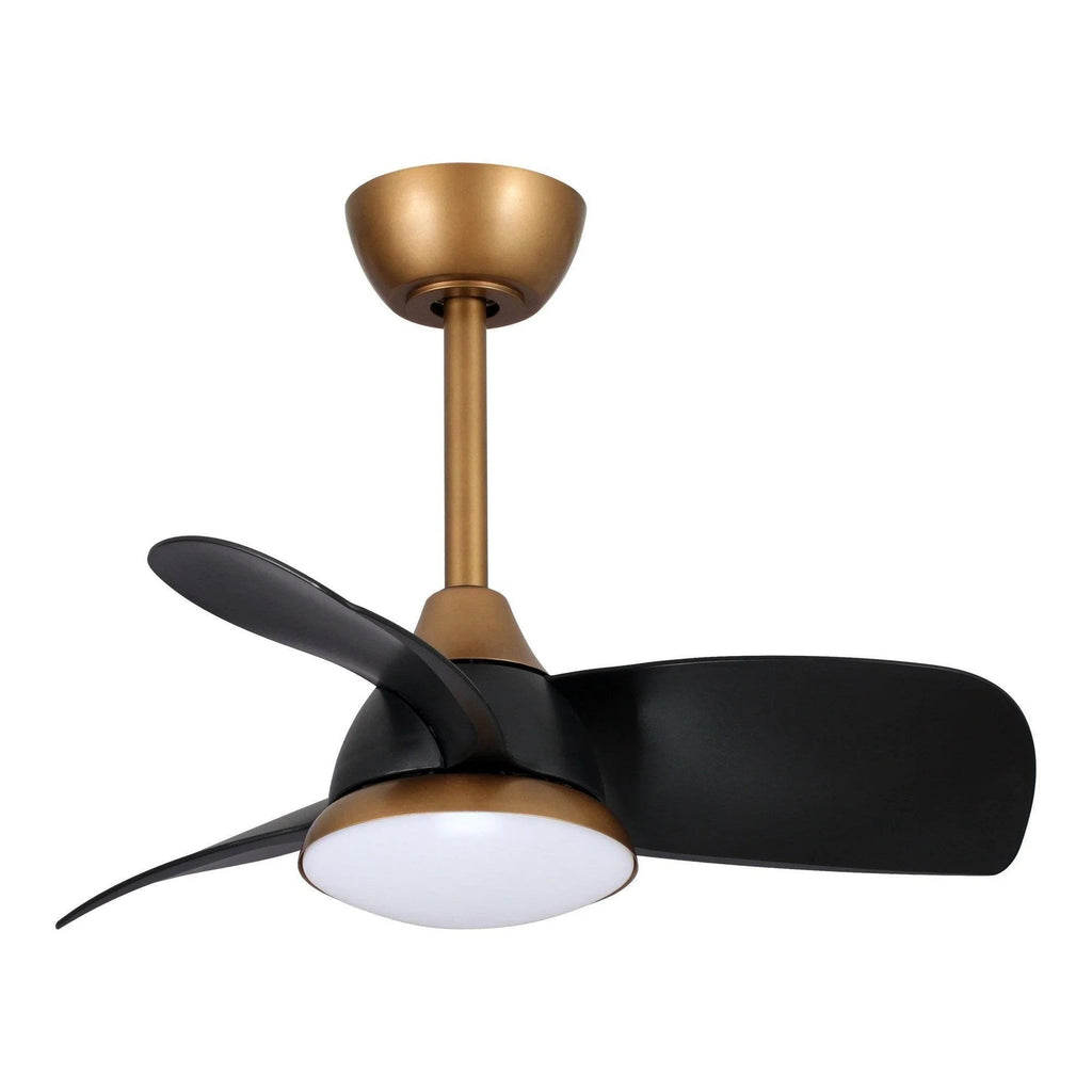 28" Modern DC Motor Downrod Mount Reversible Ceiling Fan with LED Lighting and Remote Control