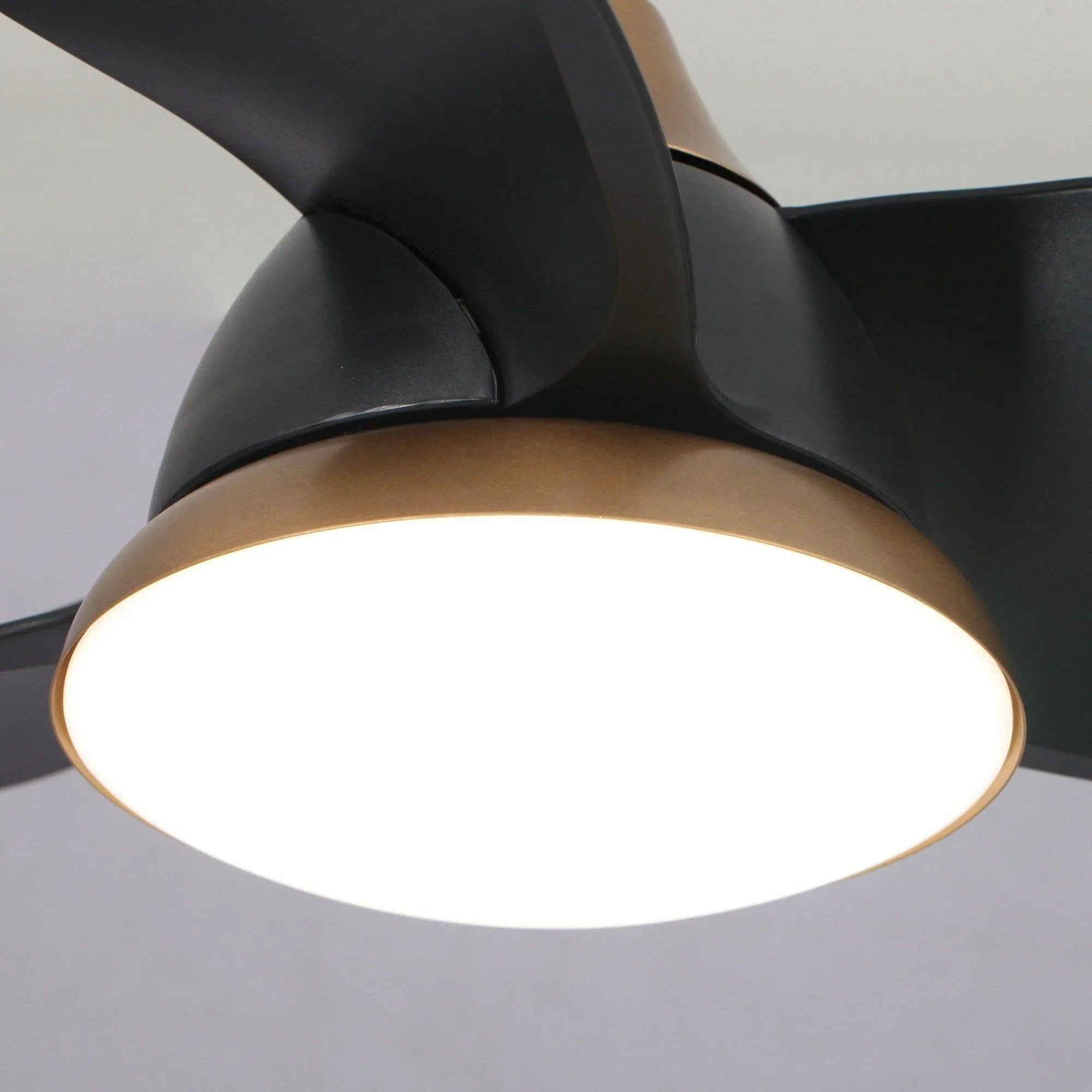 28" Modern DC Motor Downrod Mount Reversible Ceiling Fan with LED Lighting and Remote Control