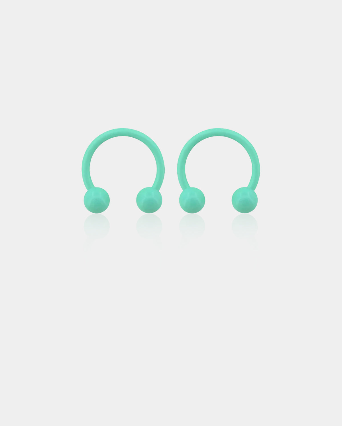 Macaron Green Horseshoe Septum Ring Set
