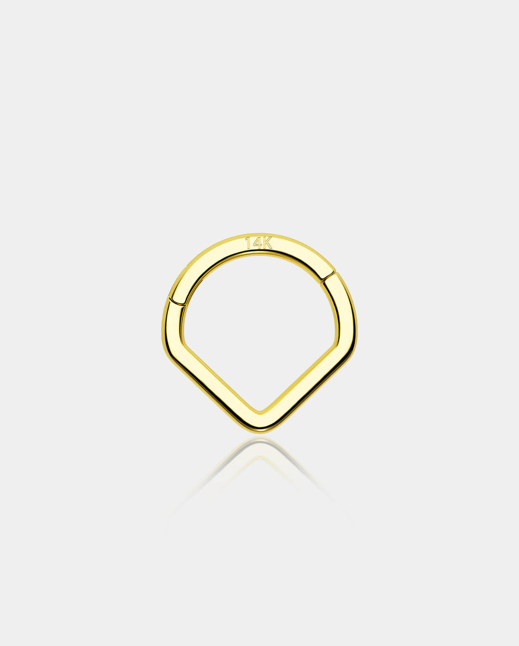 14K Gold V-Shape Segment Septum Ring