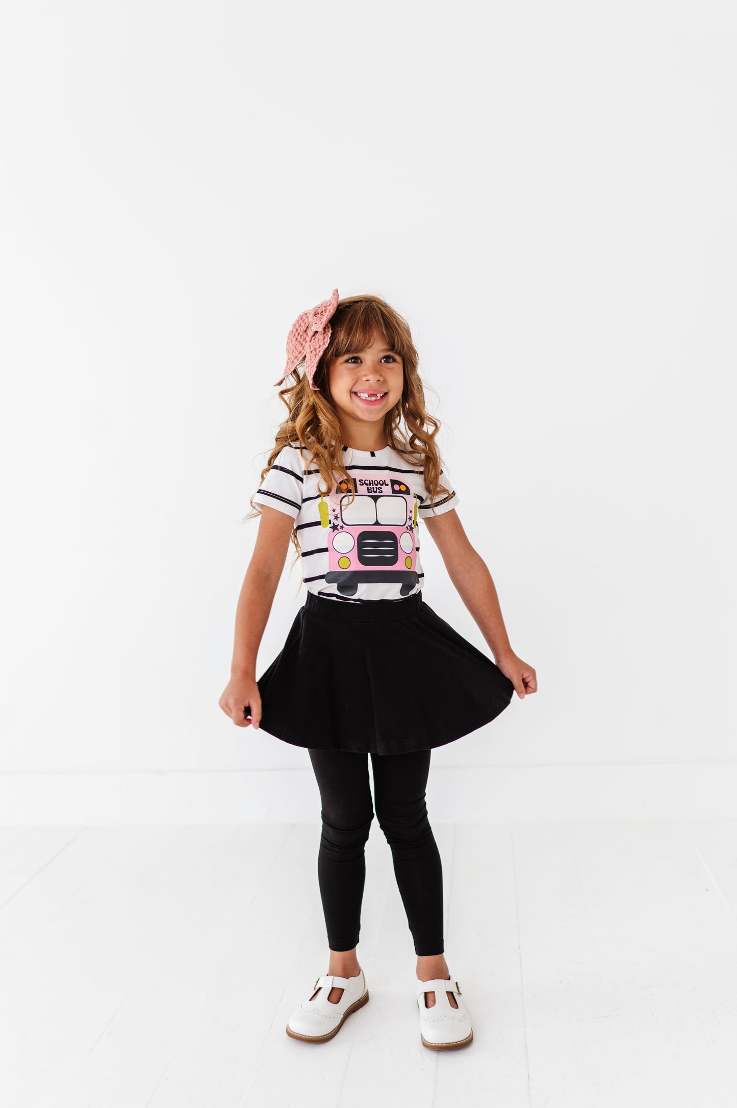 Black Skirted Slim Leggings