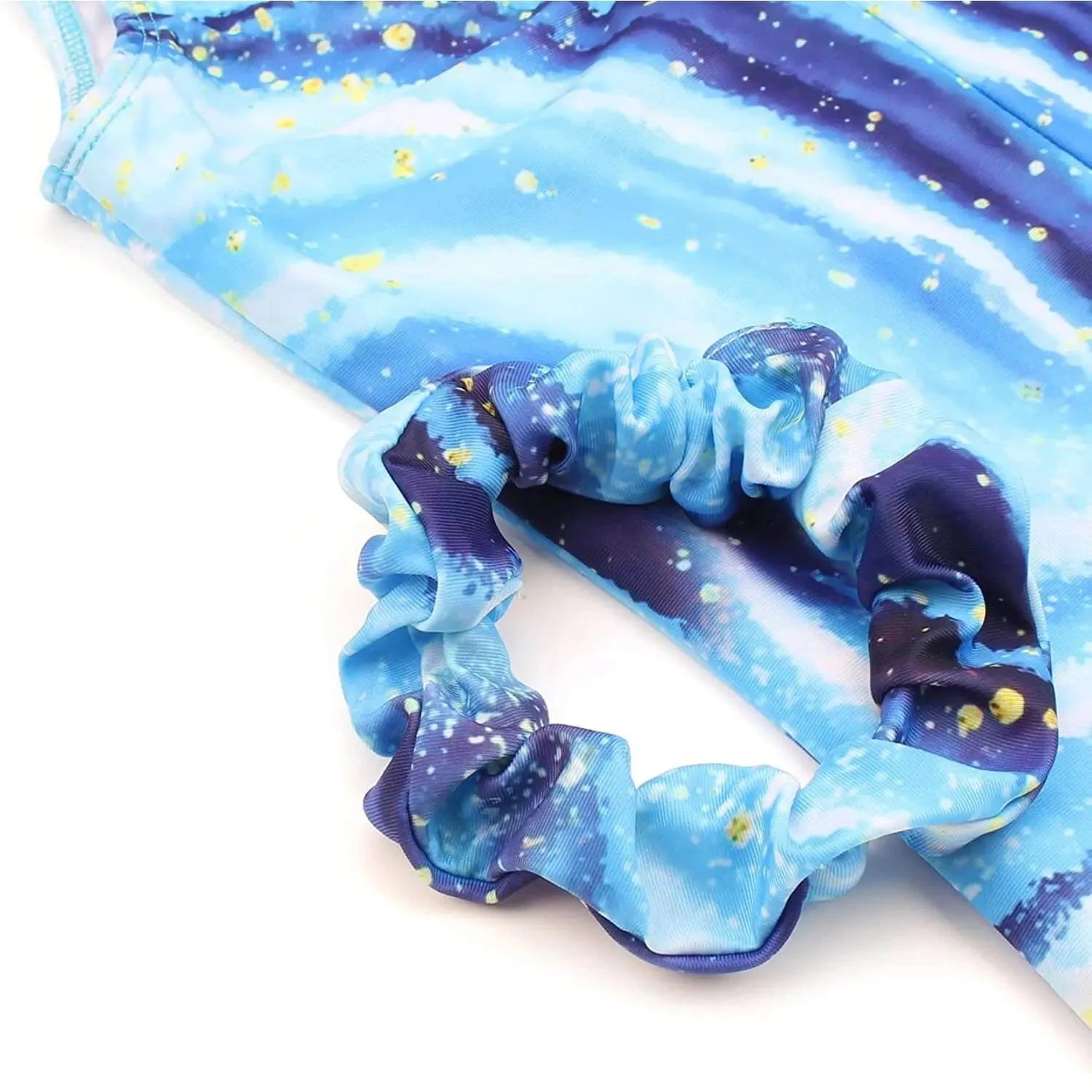 Blue Celestial Swirl Gymnastics Unitard Biketard