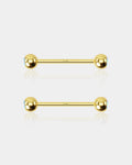 14K Gold Opal Ball Nipple Ring