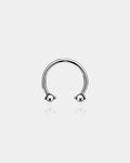 14K White Gold Internally Threaded Horseshoe Septum Ring