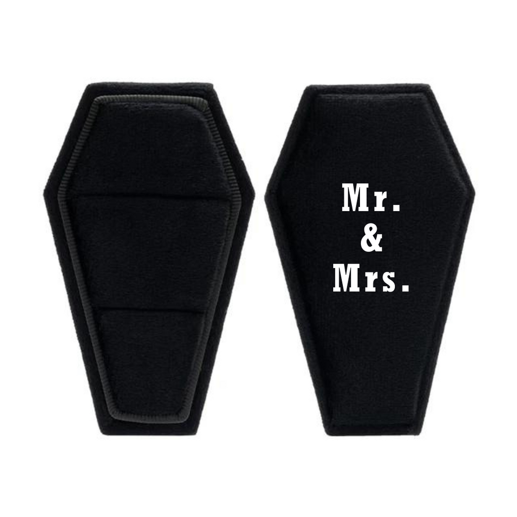 Married Till Buried Personalized Coffin Ring Box