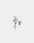Dendriform Dangle CZ Helix Stud