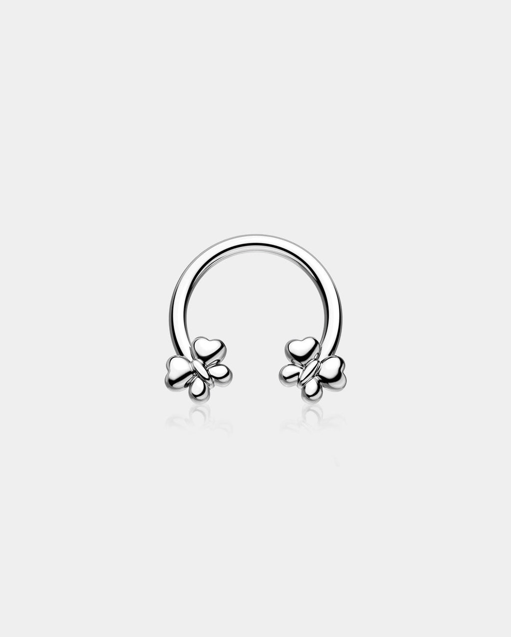 Puffed Butterfly Horseshoe Septum Ring