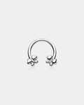 Puffed Butterfly Horseshoe Septum Ring