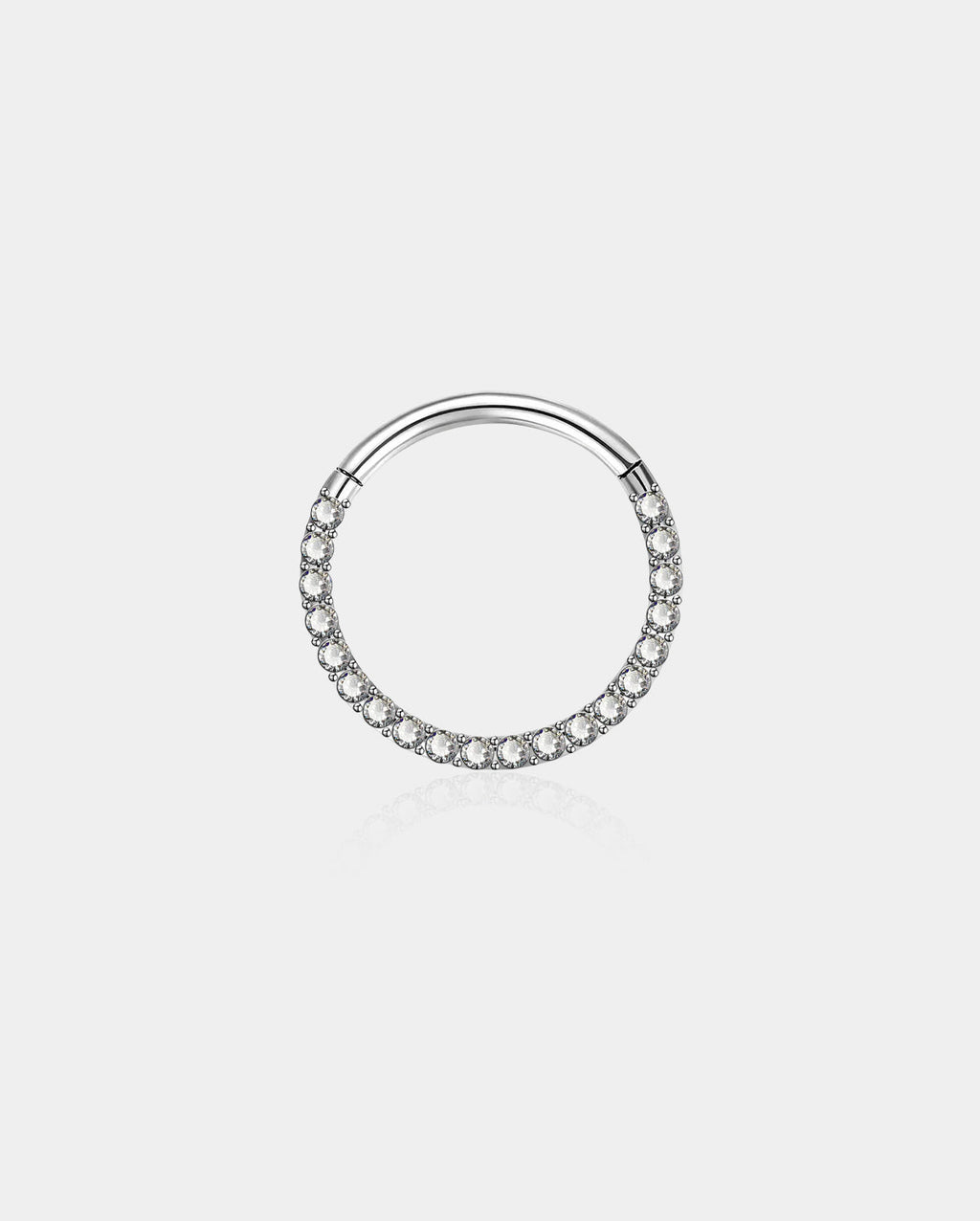 Clear CZ Front Segment Septum Ring