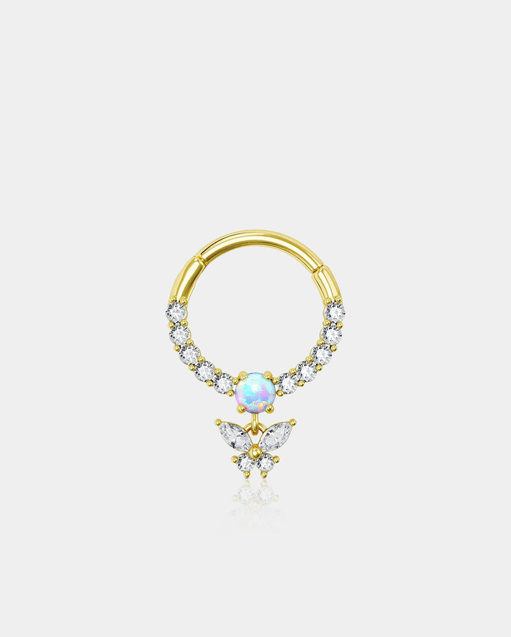 Hanging CZ Butterfly Septum Daith Ring
