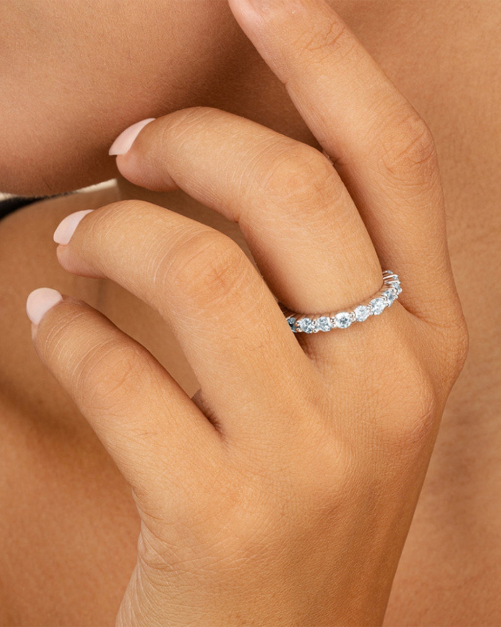 Sterling Silver Gracie CZ Eternity Ring