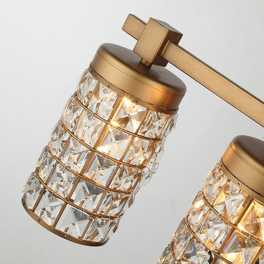 3-Light Modern Golden Linear Vanity Lights Wall Light