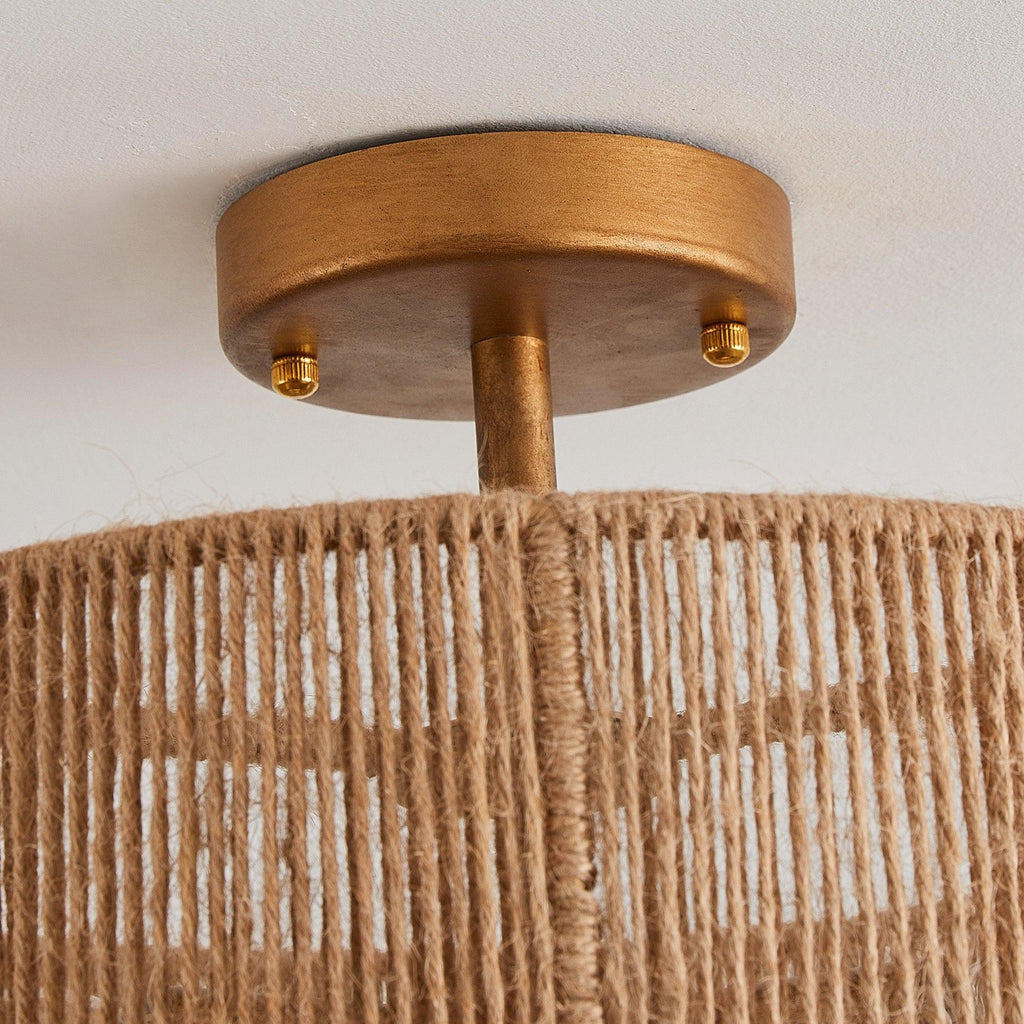 3-Light Traditional Farmhouse Wabi-Sabi Flush Mount Light