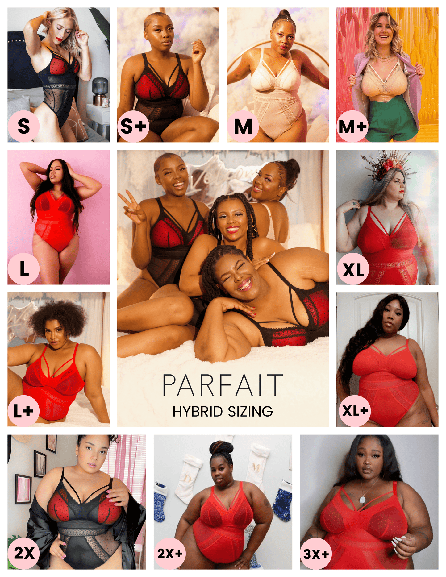 PARFAIT Mia Dot P6017 Women's Sexy Wire-free Bodysuit Lingerie - Racing Red