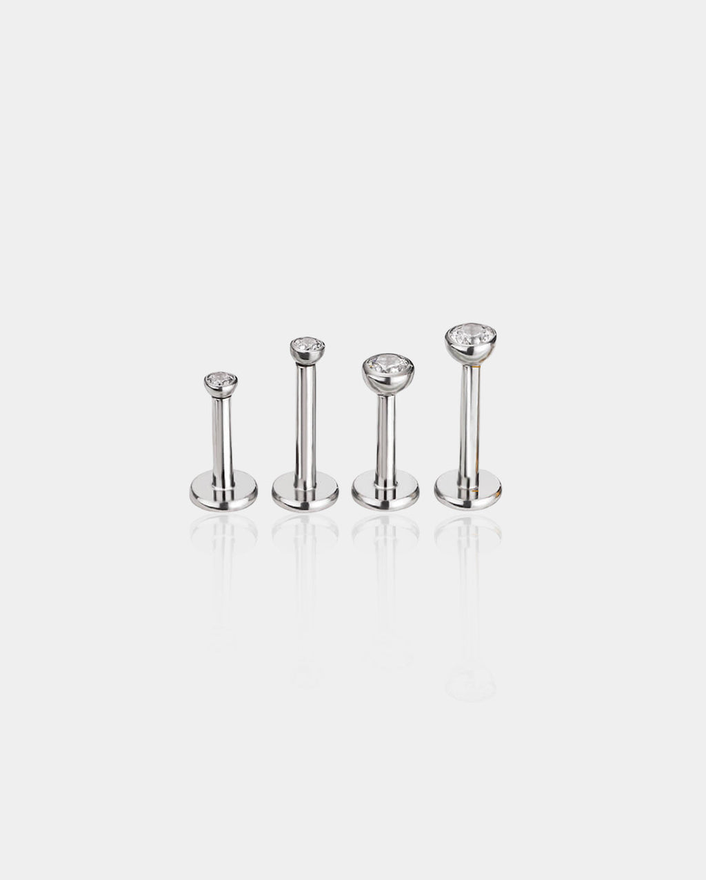 CZ Threadless Push Pin Titanium Cartilage Stud