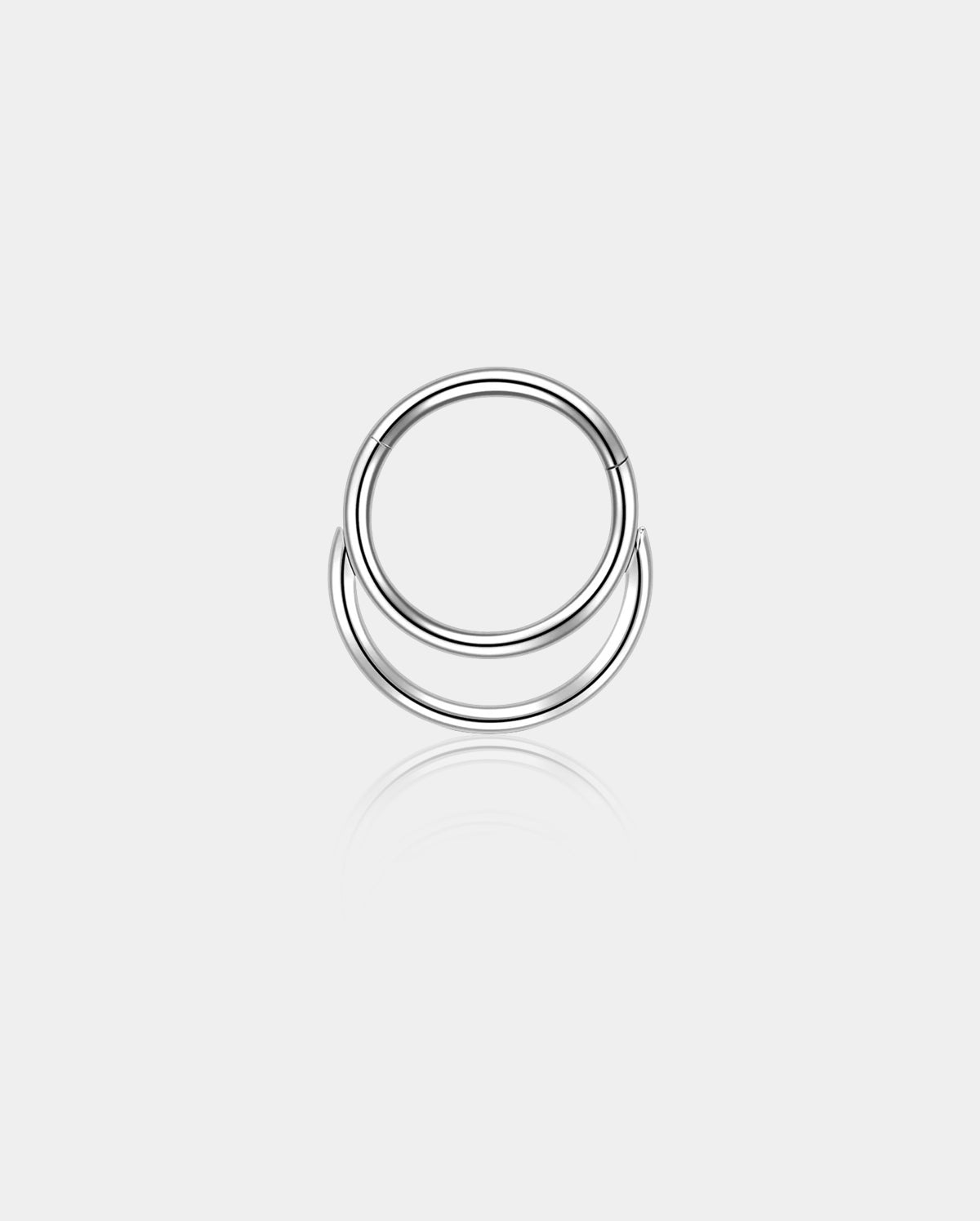 Paved Double Loop Septum Ring