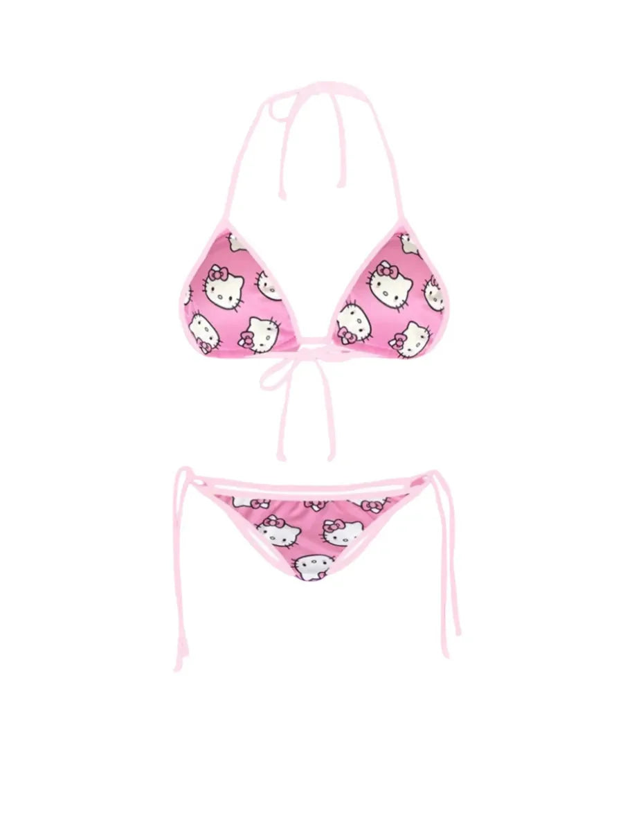 'Summer Crush' Sexy Cute Kitten Prints Swim Bikini Suit