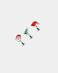 3PCS Christmas Internally Threaded Cartilage Studs