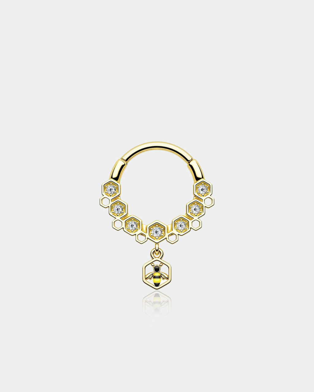 Bee and Honeycomb Segment Septum Ring