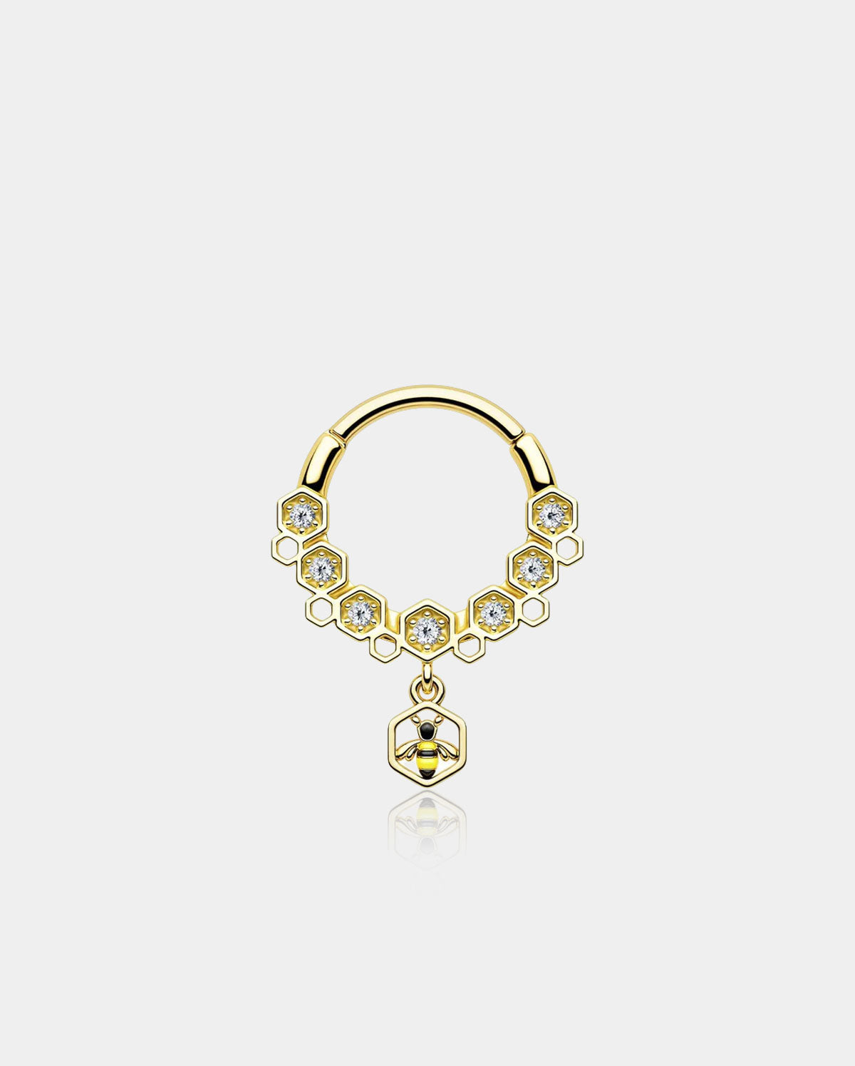 Bee and Honeycomb Segment Septum Ring