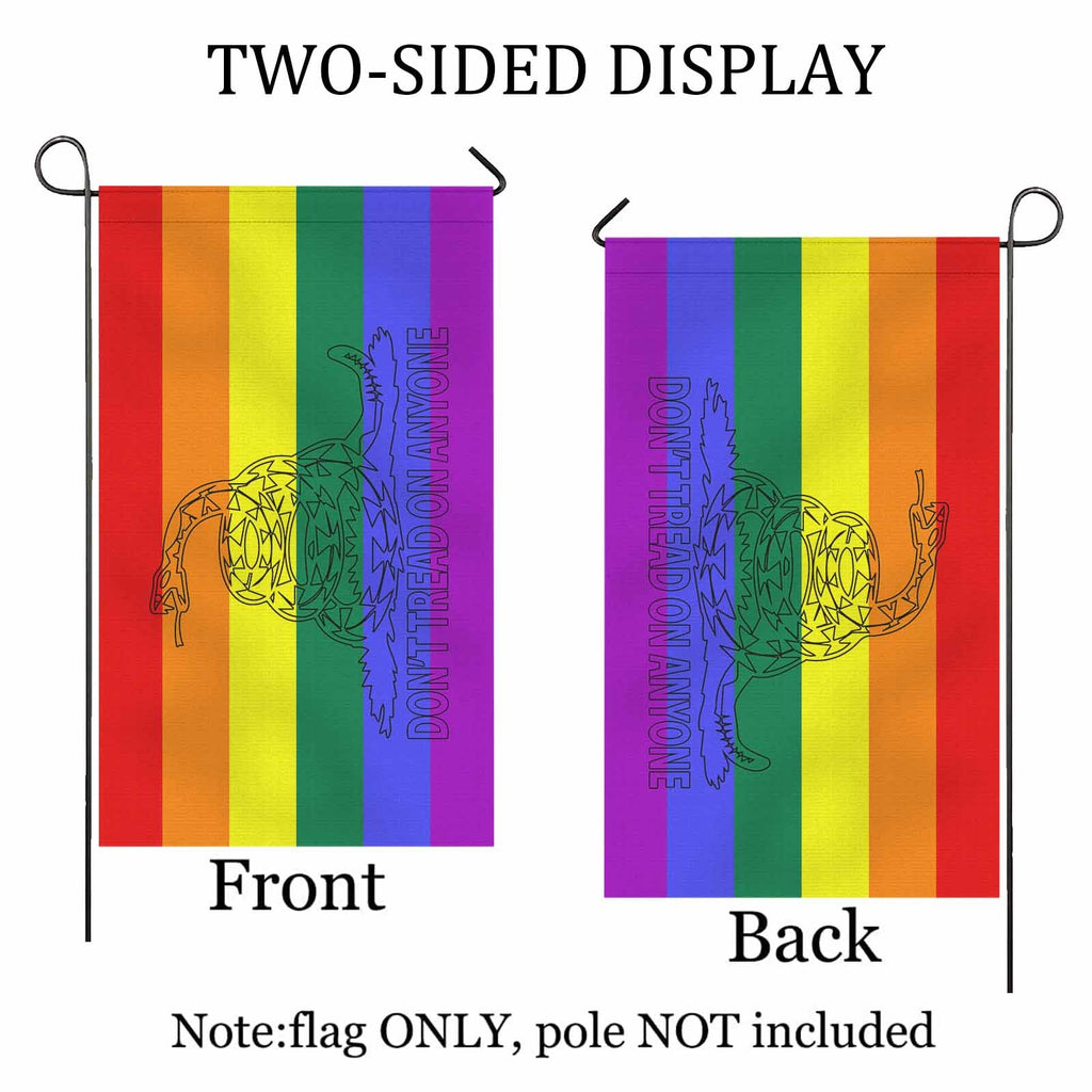 Don't Tread Snake - LGBT -  Two Sided Flag